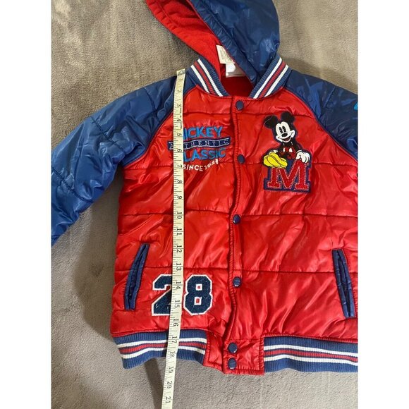 Disney Store Kids Full Zip Puffer Hooded Mickey Mouse Jacket - 5/6 - Picture 7 of 13